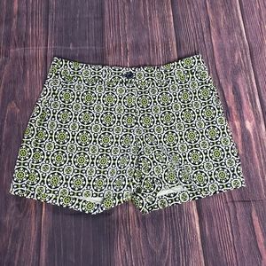 Crown & Ivy Women's Shorts Size 6 Blue Green Geometric